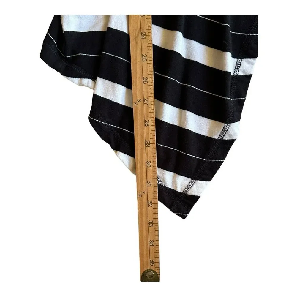 Michael Kors Womens‎ long sleeve hood cardigan black white Small viscose stretch